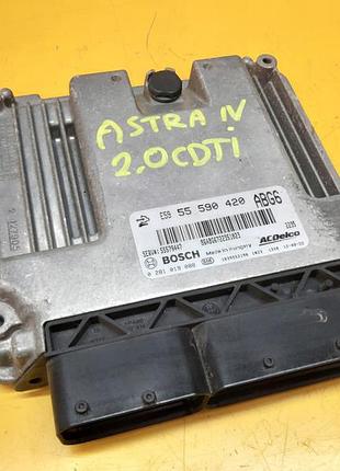 Блок управління двигуном ебу opel astra iv j 2.0 cdti 55590420ab66 02811019088