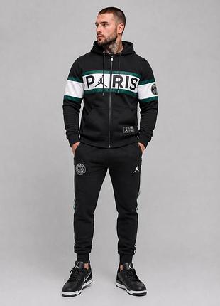 Спортивний зимовий костюм jordan paris psg! костюм зимний спортивный jordan psg! трёхнитка на флисе! костюм зимний jordan оригинал! размеры s-2xl!