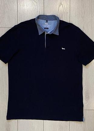 Мужское хлопковое поло harmont &amp; +blaine regular fit size 3xl (маломерить на l-xl)