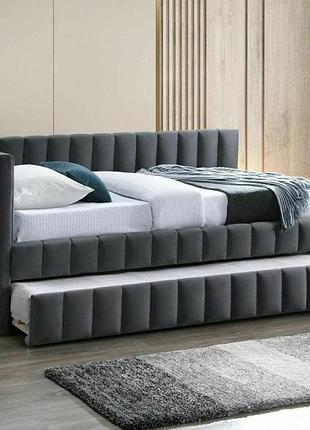 Кровать alfie velvet 120*200 серая bl.14