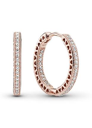 Серьги сердца 286318cz