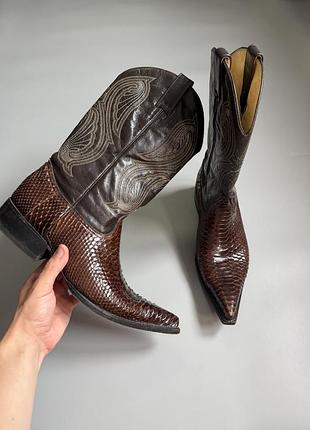 Ковбойские сапоги je-wer brown python boots 44(28.5cm) sendra sancho new rock