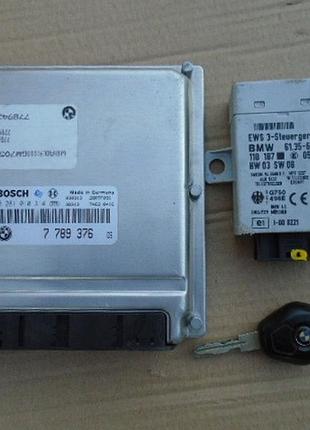 Блок управления двигателем эбу bmw e39 start kit 2.5d автоматичне керування двигуном ews ключ 7789376