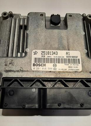 Блок управления двигателем эбу opel antara 2.0 cdti 25181343 0281016588