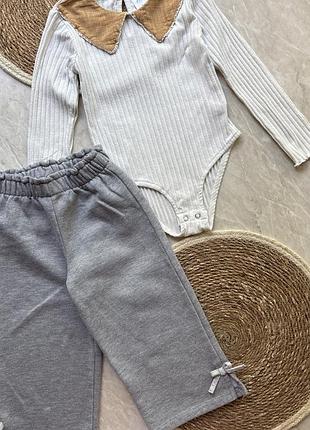 Збірний комплект штани та боді на дівчинку 3 роки zara