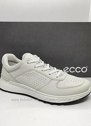 Белые кожаные кроссовки ecco exostride m