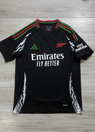 Черная футболка джерси адидас арсенал adidas arsenal 24/25 away, l, оригинал