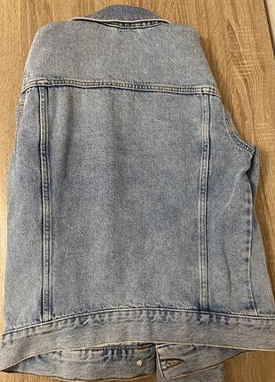Джинсова куртка h&m блакитна, розмір xs 2