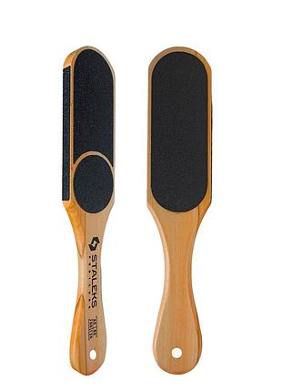 Терка для п'ят дерев'яна двостороння staleks beauty & care 60/80/100/120 гритт