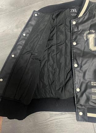 Шкіряний бомбер zara 146-152 2