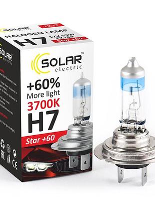 Галогеновая лампа solar h7 12v 55w px26d starlight +60% 1237