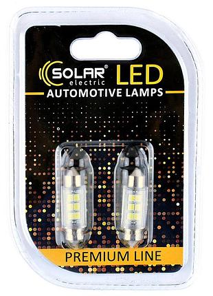Автолампа solar led 24v sv8.5 t11x36 6smd white, 2шт