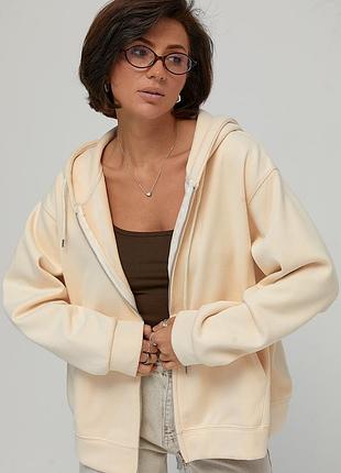 Тепле худі oversize на блискавці з начосом