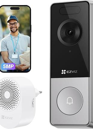 Ezviz cp8 3k 5mp акумуляторний відеодзвінок wireless 2.4ghz wifi 6