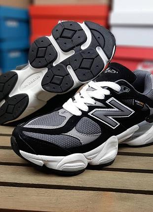 Зимние женские кроссовки new balance 9060 cordura winter termo black grey 1950 беланс черного с серым цветов термо