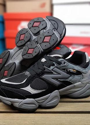 Зимние женские кроссовки new balance 9060 cordura black grey winter termo 582905 черного с серым цветов термо