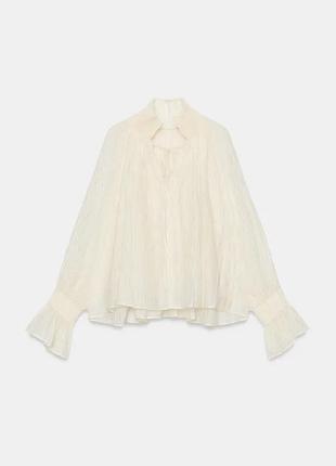 Блузка zw collection из лиоцелла и сборок 5