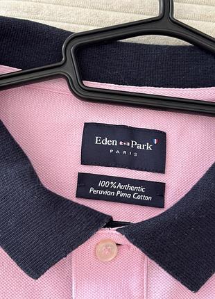 Поло eden park paris rose col marine 4