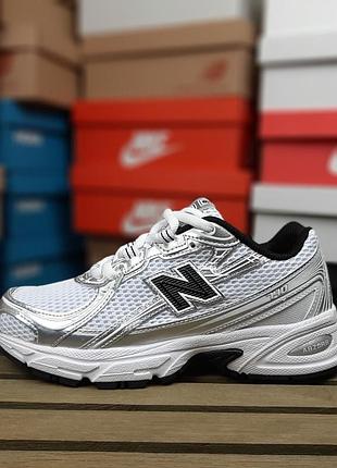 Женские кроссовки new balance 740 black white silver консульт белого беланс белого с черным и серебристым цветами