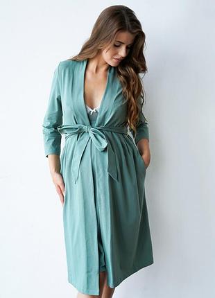 Халат для вагітних та годуючих матусь soft&lace "мамин дім"