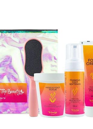 Подарочный набор для ухода за стопами top beauty foot care 4 в 1