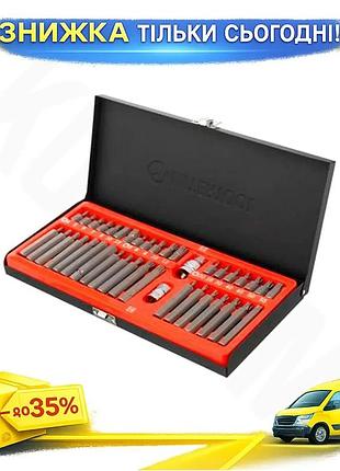 Ku набор бит и universal fit шестигранников intertool 40 ед s2 storm для монтажа и демонтажа крепежей uni2l_k