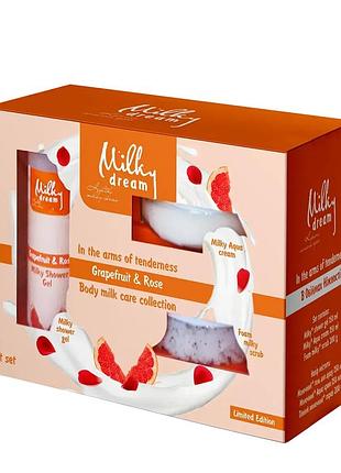 Подарунковий набір косметики для тіла milky dream "в обіймах ніжності", 3 в 1