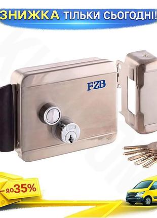 Ku замок накладний fzb universal fit електронний для дверей з англійським ключем металевий для дому та uni2l_k