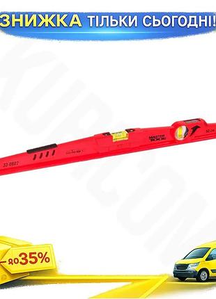 Ku уровень ударный mastertool universal fit 600 мм с уф-защитой для строительных работ точность 0,5 мм uni2l_k