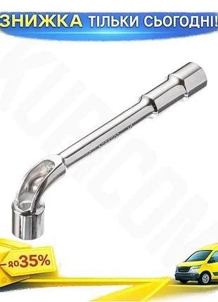 Ku ключ торцевой l-образный universal fit intertool 19 мм с отверстием для гаек и болтов хром-ванадиев uni2l_k