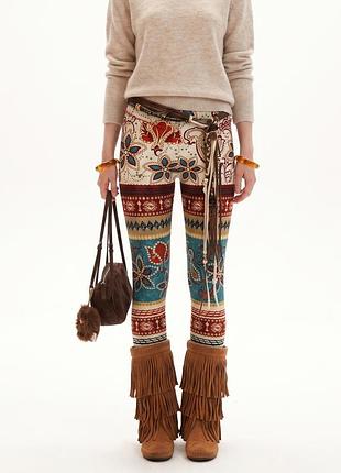 Новые женские леггинсы лосины с ярким принтом бохо - temu l-xl