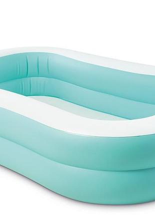Intex 57181-aqua (229 x 152 x 48см) надувной детский бассейн мандарин