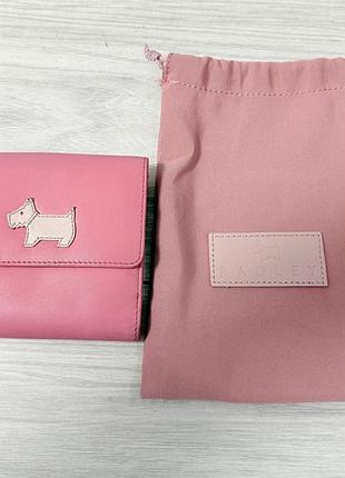 Шкіряний мінігаманець radley london (рожевий) з пильником