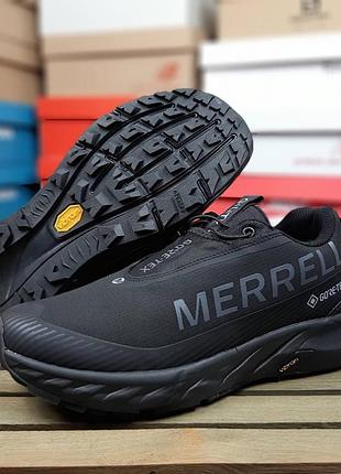 Зимние мужские кроссовки merrell agility peak 5 BSDx gore-tex winter termo black черного цвета термо