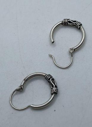 Серьги сережки серебро 4