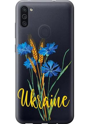 Чехол силиконовый патриотический на телефон samsung galaxy m11 m115f ukraine v2 "5445u-1905-58250"