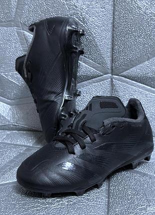 Футбольні бутси дитячі копи adidas predator 24 league fg junior 27 розмір (17 см устілька) чорні для хлопчика дитяче взуття для тренувань футболу