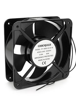 Кулер для охолодження серверних бж ccmmcnqgallh dc sleeve fan 2pin під паяння — 180*180*60 мм, 220v/0,43a, 2600об/хв, 65w