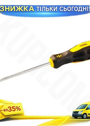 Ku отвертка шлицевая mastertool universal fit 125 мм с магнитным наконечником для монтажа саморезов ви uni2l_k