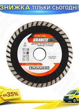 Ku алмазный диск granite universal fit 125 мм для резки бетона и камня самозатачивающийся диск для ушм uni2l_k