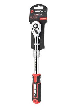 Ku ключ трещоточный intertool universal fit 3/8" 72t телескопический для закручивания и откручивания к uni2l_k 6