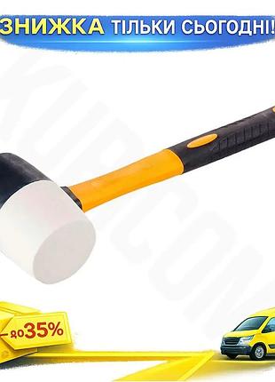 Ku киянка резиновая сила universal fit 680г черно-белая для плитки и кирпича молоток для строительных uni2l_k