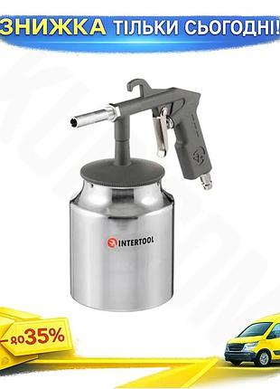 Ku пневмопістолет піскоструминний intertool universal fit 1000 мл для очищення поверхонь абразивом 8 а uni2l_k