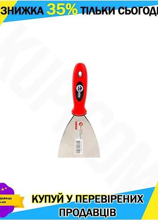 Ku шпатель intertool 100 universal fit мм из нержавеющей стали для шпаклевки и выравнивания поверхност uni2l_k