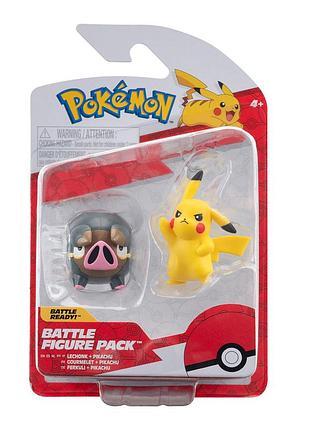 Ku набор игровых фигурок universal fit pokemon пикачу и леченк коллекционные игрушки для детей от 4 ле uni2l_k