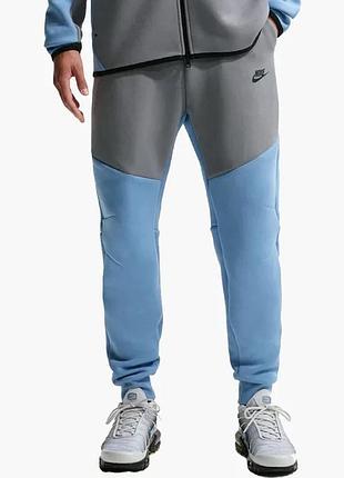 Штани чоловічі nike tech fleece blue/green hv0959-486