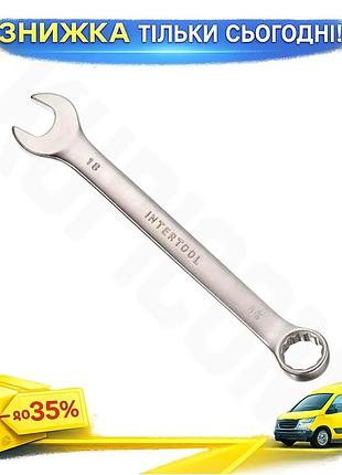Ku ключ комбинированный intertool universal fit 18 мм рожковый гаечный инструмент для ремонта и сборки uni2l_k