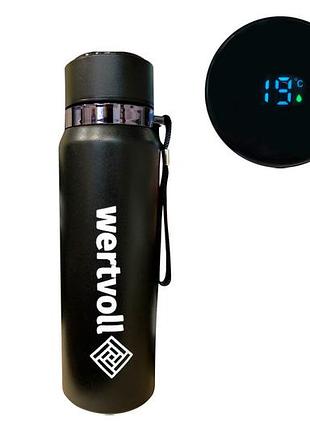 Ku термос mastertool 800мл universal fit черный с датчиком температуры для напитков из нержавеющей ста uni2l_k 2