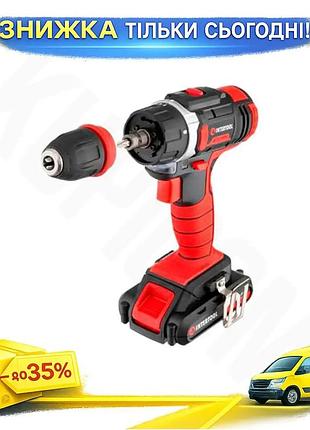 Ku акумуляторний шуруповерт intertool universal fit 18 в storm зі швидкознімним патроном для роботи з uni2l_k