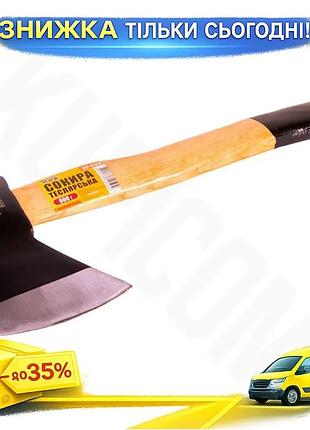 Ku топор mastertool 800 universal fit г с деревянной ручкой для рубки древесины и колки дров сокира дл uni2l_k